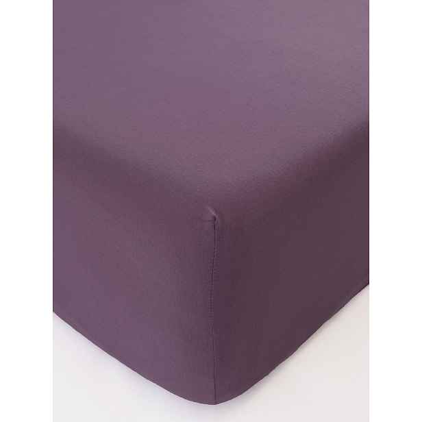 MKLuzkoviny.cz Jersey prostěradlo Classic 140 x 200 cm – ametystová