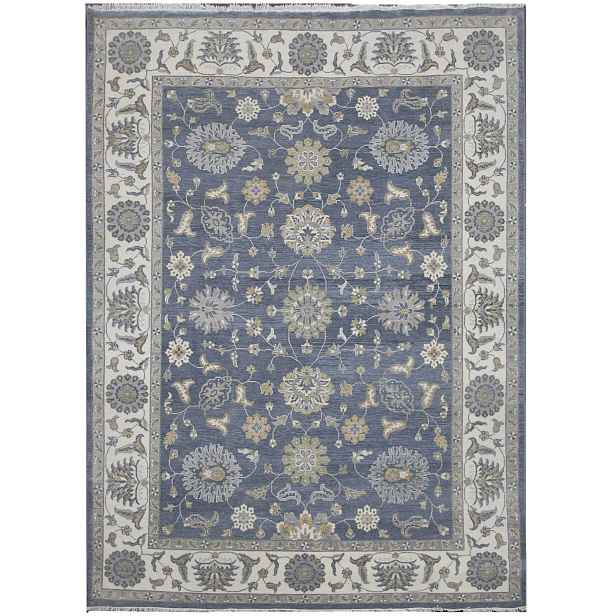 Ručně vázaný kusový koberec Diamond DC-ZIGLER Jeans blue/ivory, 180x275, modrá, chodba / předsíň, Diamond Carpets India