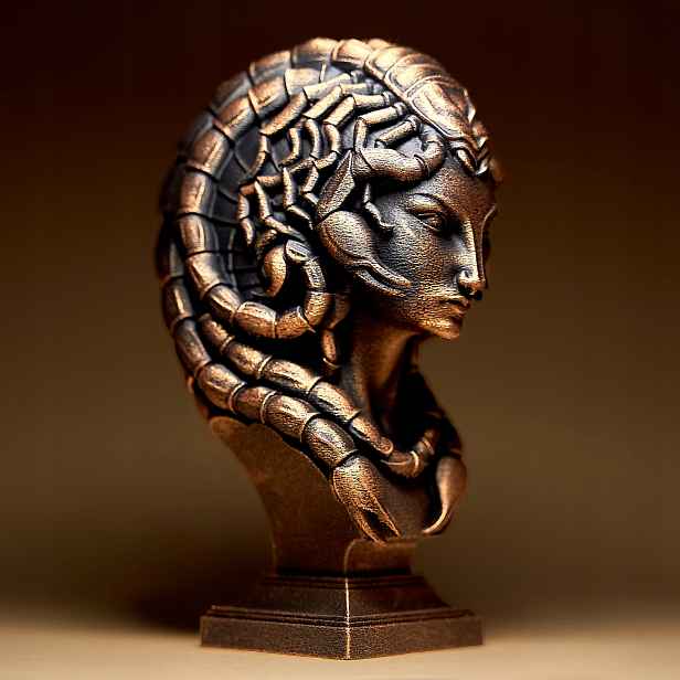 Skorpion Znamení zvěrokruhu Žena Fantasy Figurka Soška 3D dekorace 15 cm