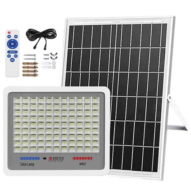 Solární lampa Led zahradní reflektor senzor soumraku halogen dálkový ovladač 150W