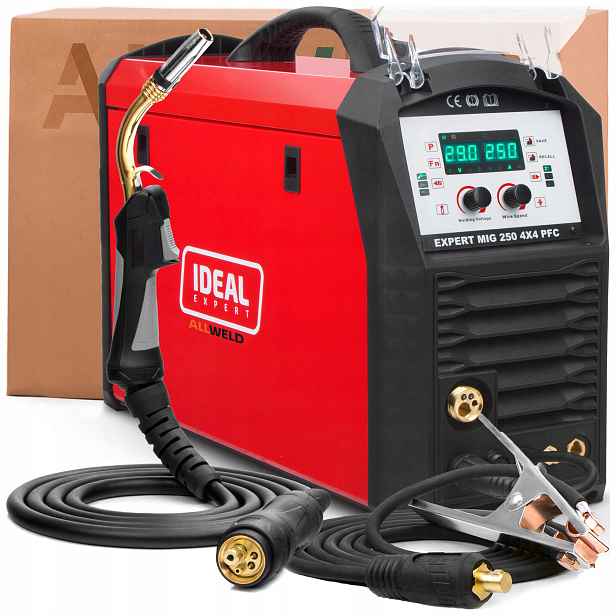Svařovací Stroj 3V1 Ideal Expert Mig 250 4X4 Pfc Mma Tig Lift 230V 250A Synergie