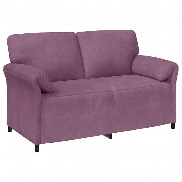 vidaXL Sofa pro dvě osoby Fialová 158 x 83 x 95 cm Samet