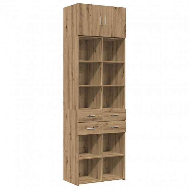 vidaXL Úložná skříň se policemi Dub artisan 70 x 42,5 x 225 cm