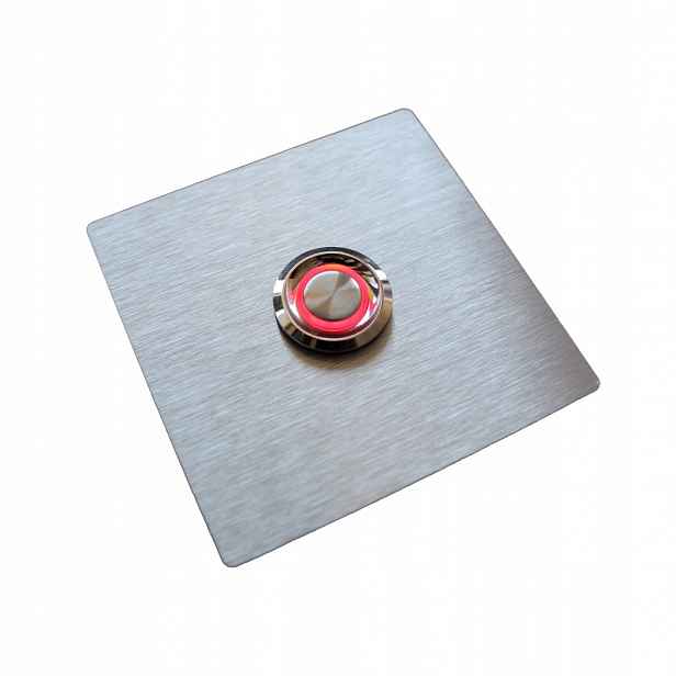Tlačítko zvonku do interkomu pro sloupek Kovový Led 9/12/24/230V 7x7 Inox