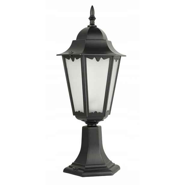 Venkovní stojací zahradní lampa s tradičním černým sloupkem 52 cm IP43 Su-ma