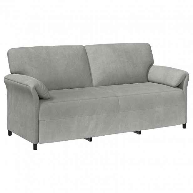 vidaXL 3-místné sofa Světle šedá 198 x 83 x 95 cm Samet