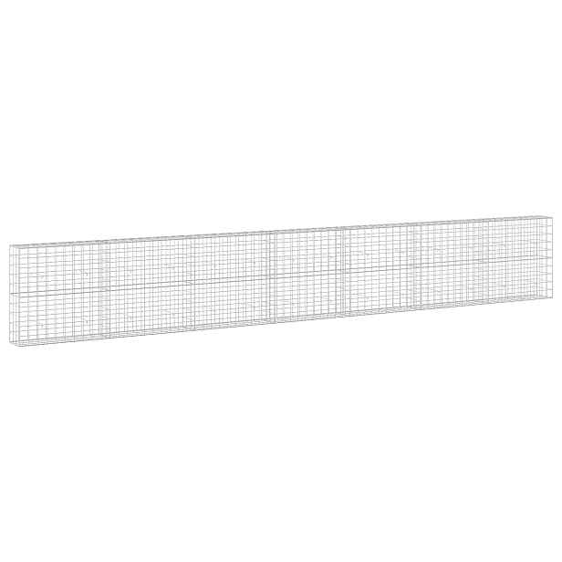 vidaXL Gabion s drátem 3,5 mm a síťkou 10x10 cm 700x30x100 cm