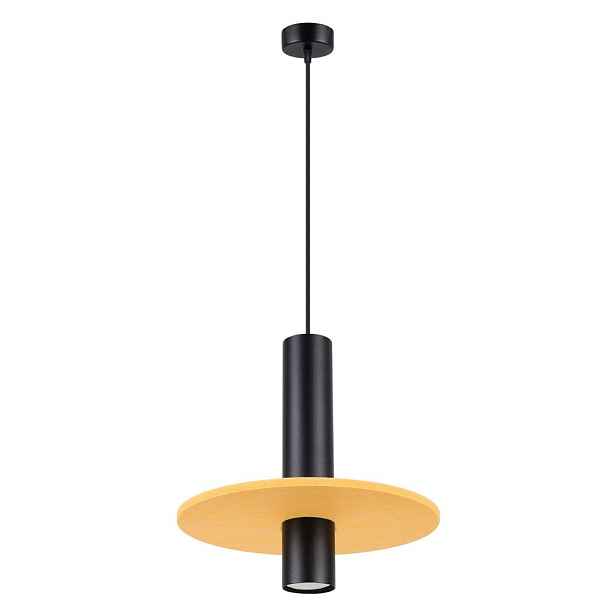 Žluté/béžové kovové závěsné svítidlo ø 30 cm Olisa – Sollux