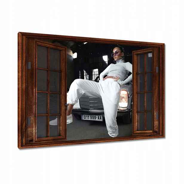 Obrazy 90x60 Bílá klasika Mercedes 200