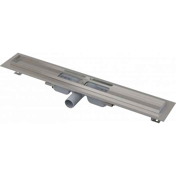 Alca - Sprchový žlab Low, 85 cm, s okrajem pro perforovaný rošt, nerez APZ101-850