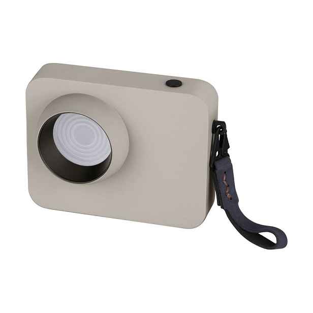 Béžová kovová LED stmívatelná stolní lampa (výška 11 cm) Kedros – Nova Luce
