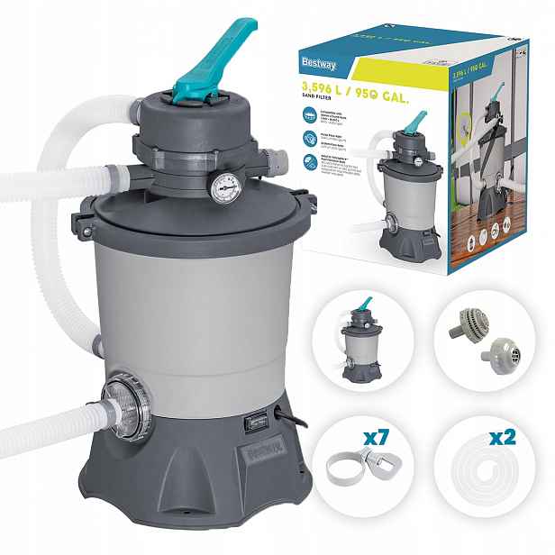 Filtrační Písková pumpa do bazénu Bestway 58515 Filtr 3596 l/h Set 2025