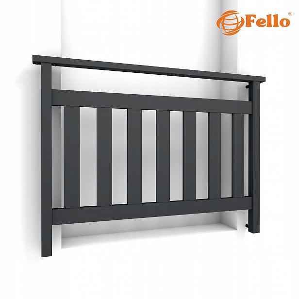 Francouzský balkon, francouzské hliníkové zábradlí AluVert 110 cm Ral