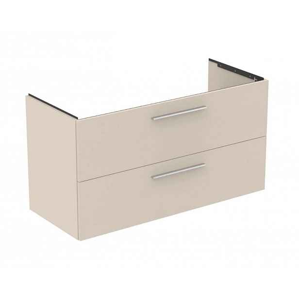 Ideal Standard i.Life B - Umyvadlová skříňka, 120x63x51 cm, 2 zásuvky, levá, matná písková T5586NF