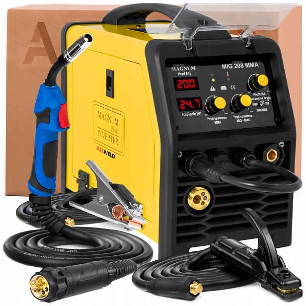 Invertorová Svářečka Magnum Mig 208 Mma 230V 200A Tig Lift Ocel Aluminium