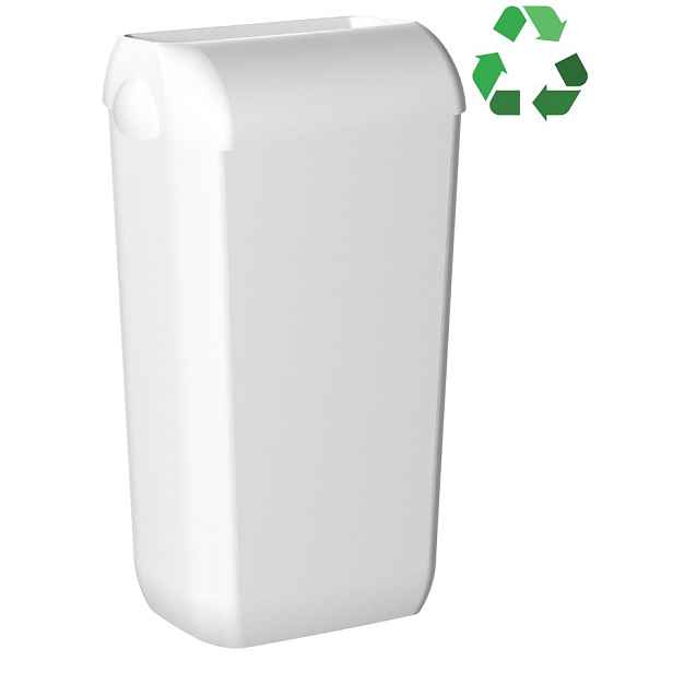 MARPLAST ECOLORED odpadkový koš nástěnný s víkem 23l, ABS, Soft Touch, bílá