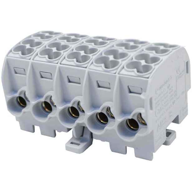 Rozvodný blok odbočný Al/Cu 80150 Simblock šedý Scb 25-5X 81500002