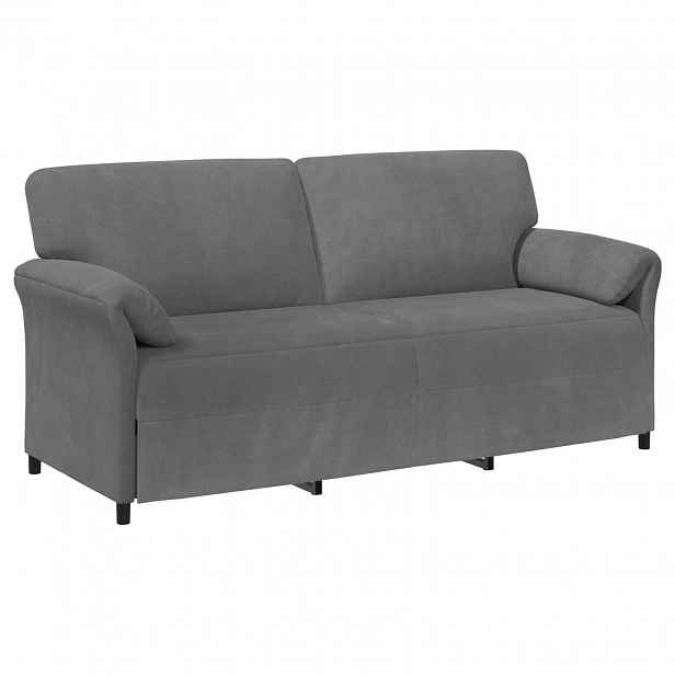 vidaXL 3-místné sofa Tmavě šedá 198 x 83 x 95 cm Samet