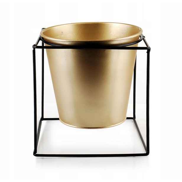 2x Swen Gold obal na květináč na stojanu 14xh14 cm
