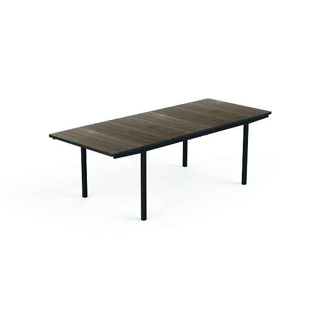 KETER Rozkládací zahradní stůl DEPORTO | 200-280cm walnut / graphite