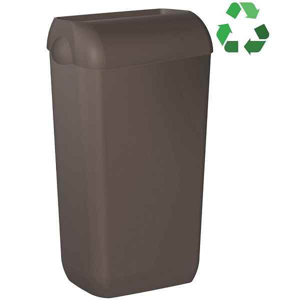 MARPLAST ECOLORED odpadkový koš nástěnný s víkem 23l, ABS, Soft Touch, hnědá