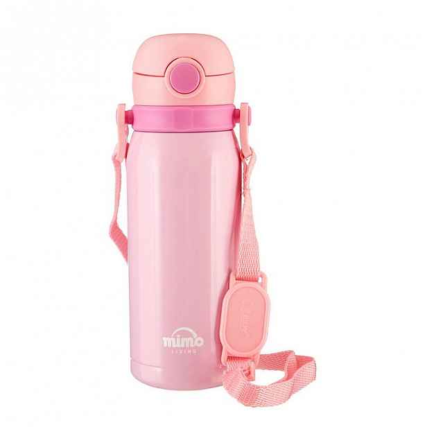Světle růžová termolahev Premier Housewares Mimo Kids, 450 ml