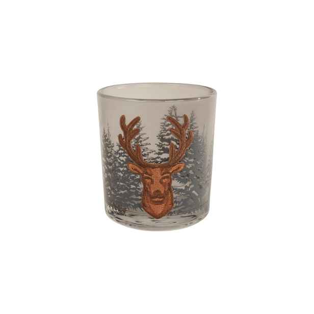 Svícen na čajové svíčky FOREST DEER 8 cm