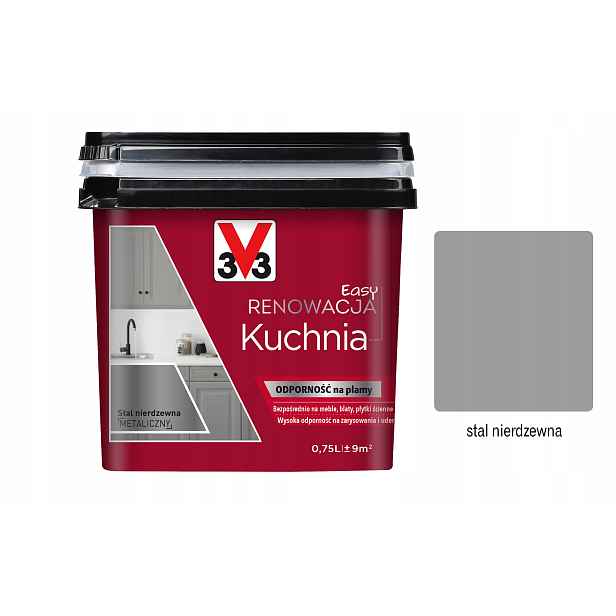 V33 Barva renovace Kuchyně A Nábytek 0,75 L ocel metalická