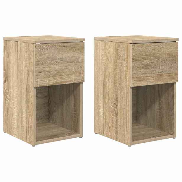 vidaXL Zásuvka pod postel 2 ks Dub sonoma 29 x 31,5 x 49 cm