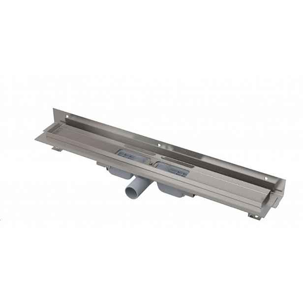 Alca - Sprchový žlab Flexible Low 105 cm, s nastavitelným límcem ke stěně, nerez APZ104-1050