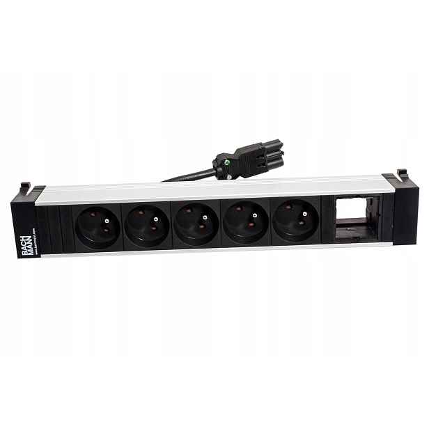 Bachmann Systém Power Frame, box pro 6 modulů, 5x zásuvka Cz, 1x volné