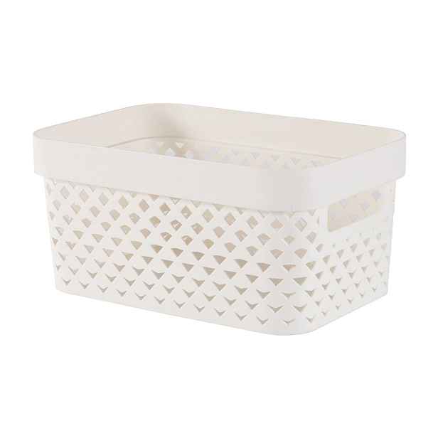 Béžový plastový úložný box 26x17,5x12 cm Pure – Curver