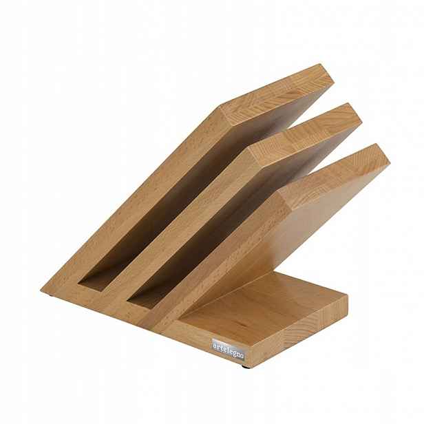 Magnetický blok na Nože Dřevěný Bukový stojan na 3 Nože Artelegno