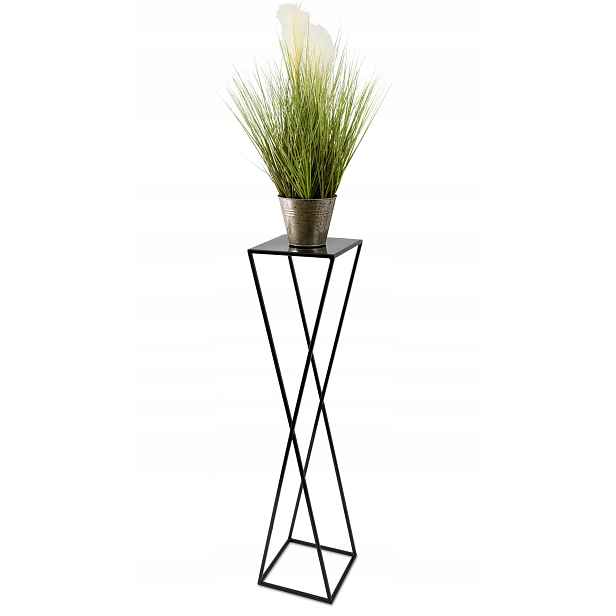 Moderní stojanový květináč 100 cm, černý loft