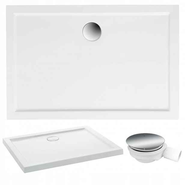 Obdélníková sprchová vanička Goliat 2 120x80x3x5,5 sifon