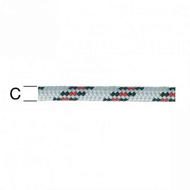 Pp-šňůra bí.če.červ. 8mm
