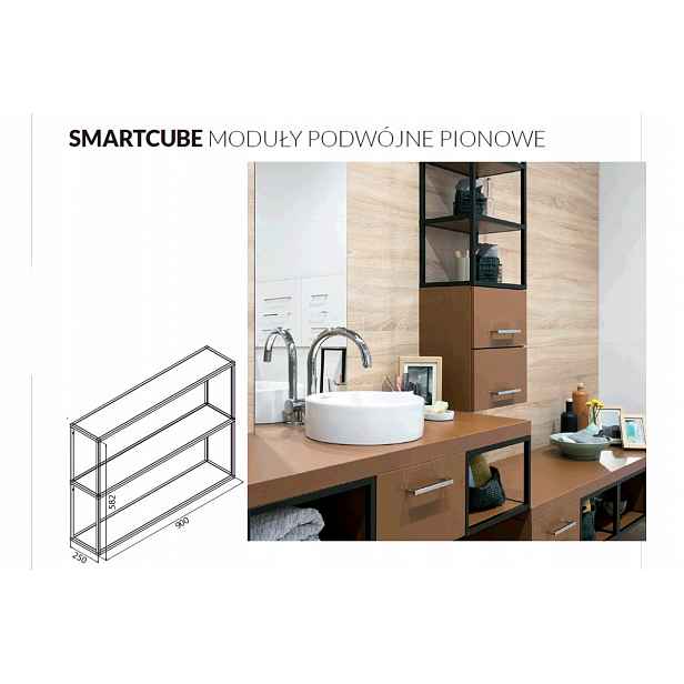 Schuco 28.956.05.KPL Regál SmartCube dvojitý vertikální/ 900/ černý
