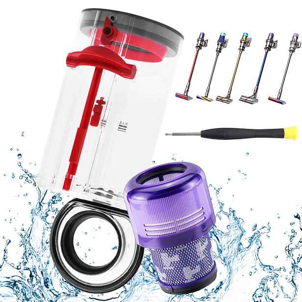 Velký zásobník na prach Bedee pro Dyson V11 V15 Obnovuje sací výkon pomocí Hepa
