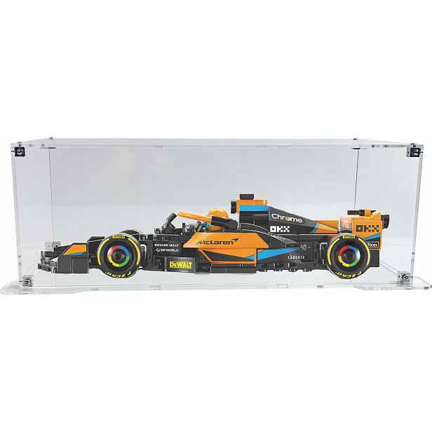 Vitrína s podstavcem Drewlandia pro stavebnici Lego 76919 McLaren Formule 1