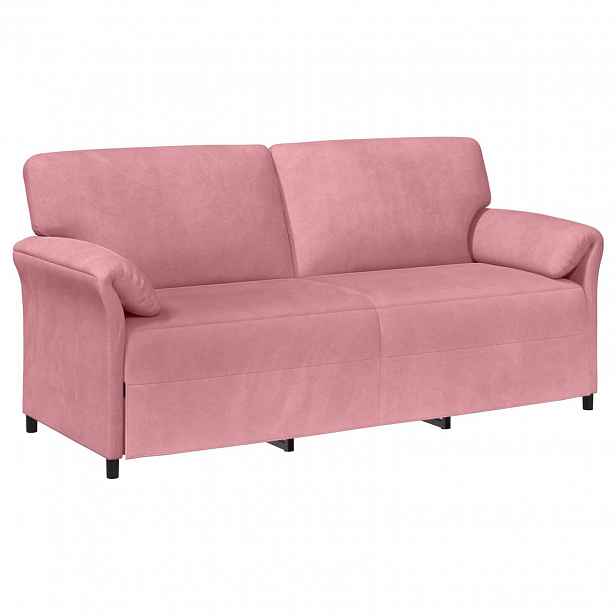 vidaXL 3-místné sofa Růžová 198 x 83 x 95 cm Samet