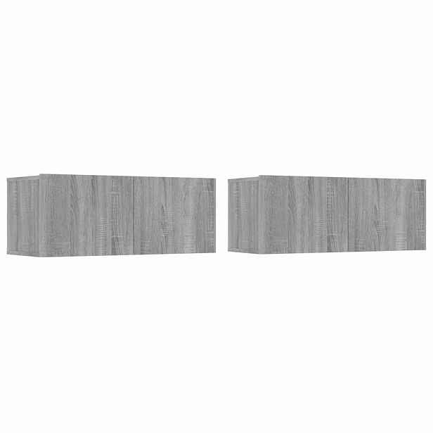 vidaXL TV skříňky 2 ks šedé sonoma 80 x 30 x 30 cm kompozitní dřevo
