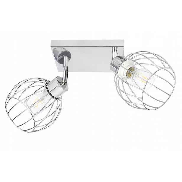 Lampa stropní svítidlo lustr pohyb loft drát 2 kulička chrom