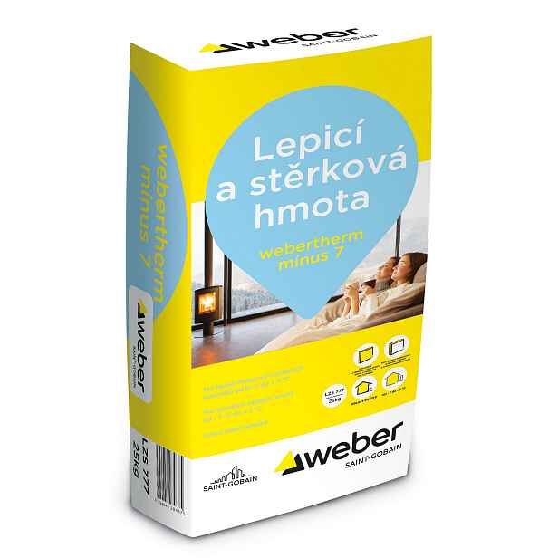 Hmota lepicí a stěrková webertherm mínus 7 25 kg