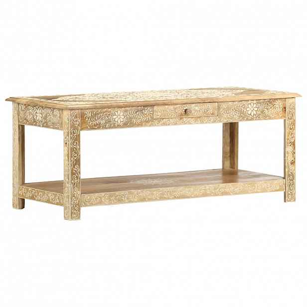 vidaXL Konferenční stolek 110x50x45 cm ruční malba masivní mangovník