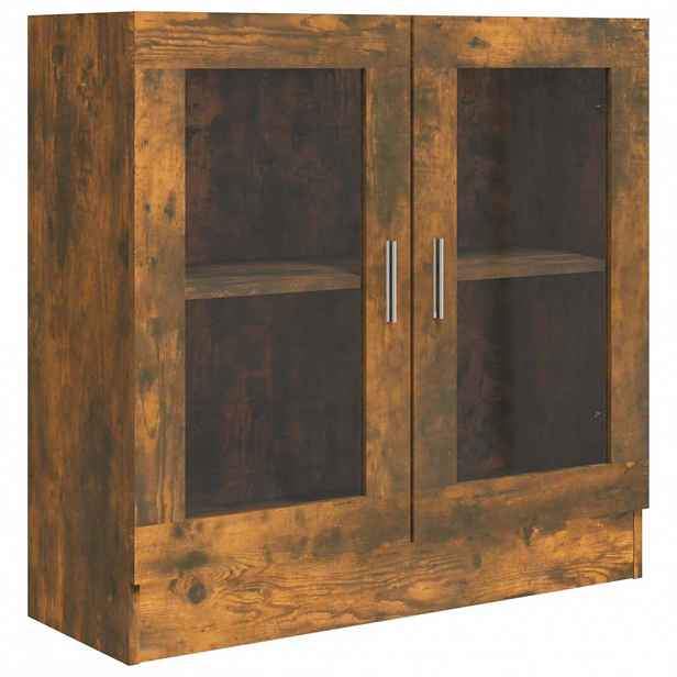 vidaXL Vitrína kouřový dub 82,5 x 30,5 x 80 cm kompozitní dřevo