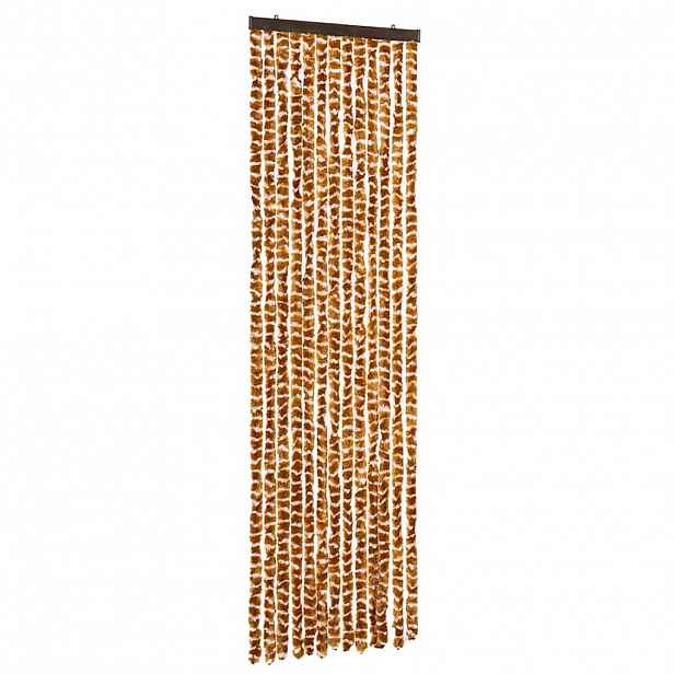 vidaXL Závěs proti hmyzu okrovo-bílý 56 x 185 cm Chenille