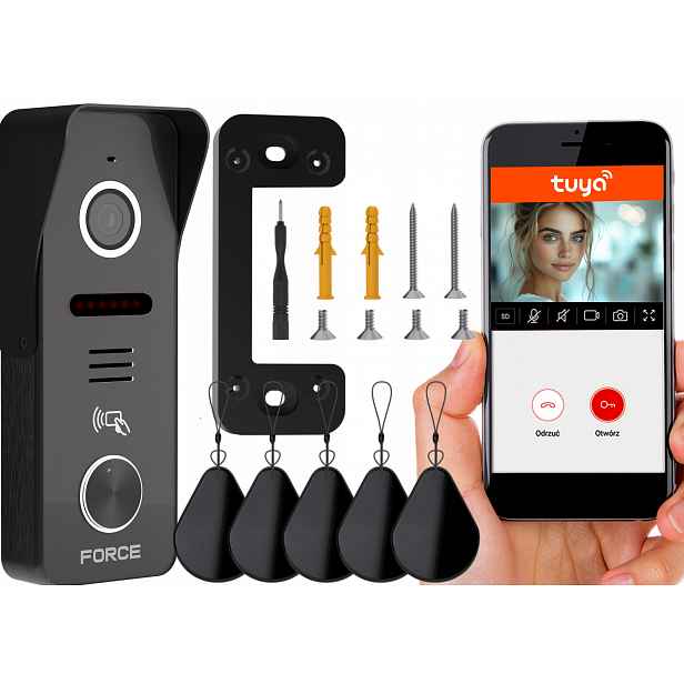 Force Bránová stanice Ahd 2MP 1080P Rfid 4 žíly GS-1080P-R-4W