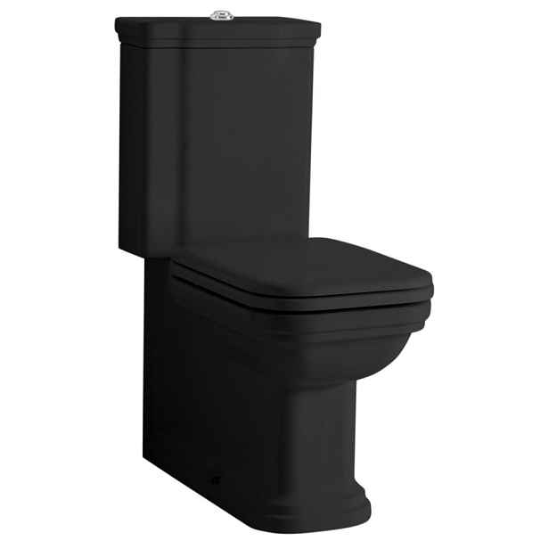 Kerasan WALDORF WC kombi, spodní/zadní odpad, černá-chrom