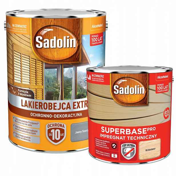Sadolin Extra Laková Hmota 5 L Světle Šedá Sadolin Superbase Grunt 2,5 L