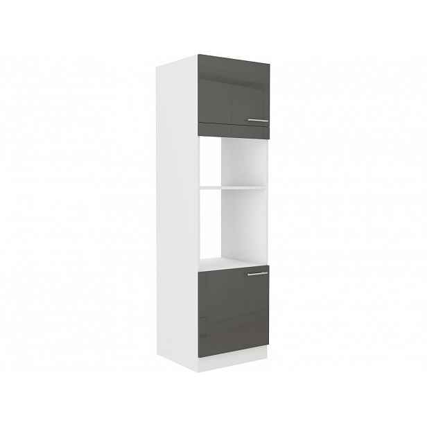 Skříň na vestavné spotřebiče LAJLA - šířka 60 cm, šedá / bílá